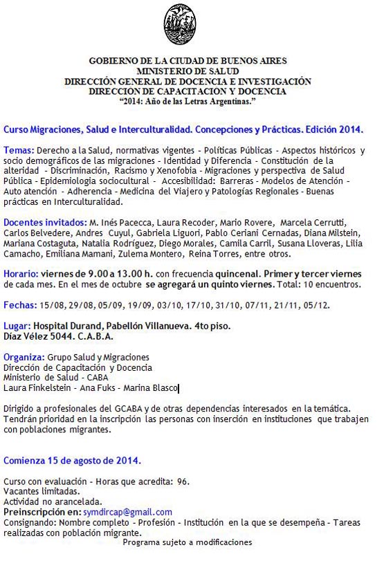 Curso Salud y Migraciones 2014 (2)