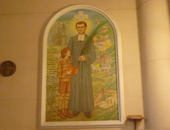 Mural de San Héctor Valdiviezo, el primer santo argentino.