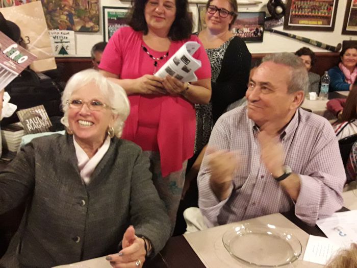 Junto a Arnaldo Goenaga, integrante de Mirada Cultural y de La Cofradía de Caballito.