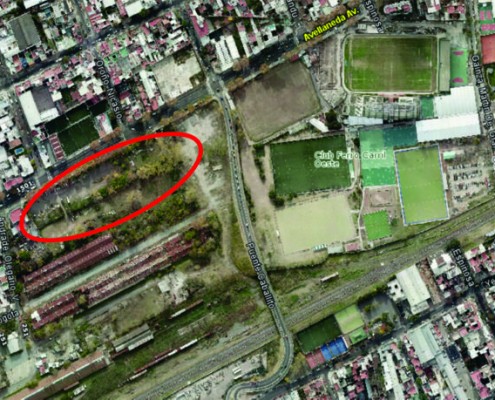Predio sobre la Av. Avellaneda donde se desarrollará el nuevo proyecto.