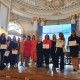 Empresarias y emprendedoras premiadas junto a las autoridades de Fecoba y las integrantes del Jurado.