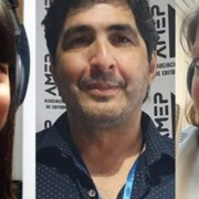 Elizabeth Machado (secretaria), Mario Bruno (presidente) y Marina Bussio (Vicepresidente)